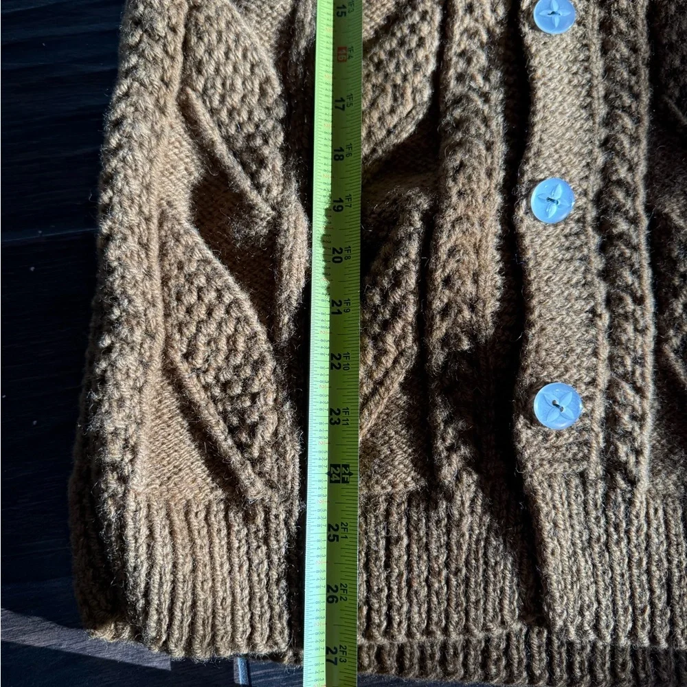 Vintage America Mustard Yellow Knit Button-Front Sweater Vest - Picture 7 of 10